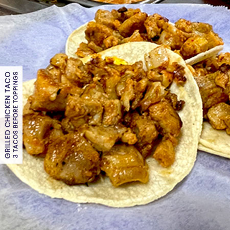 Grilled Chicken Taco Before Toppings